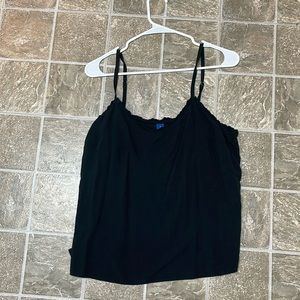 Simple Black Scoop Neck Top
